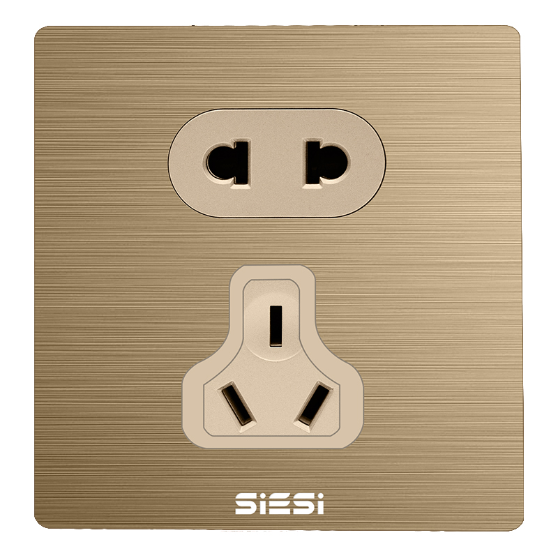 10A二三极万能插座-V6富贵金-PA视讯照明官网