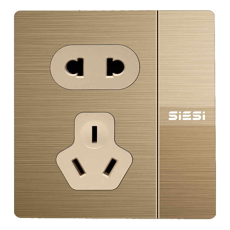 10A二三极插座带（单/双）控开关-V6富贵金-PA视讯照明官网