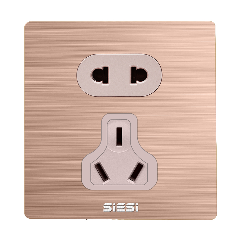 10A二三极万能插座-V6玫瑰金-PA视讯照明官网