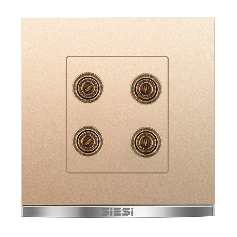 两位四孔音响-V9玫瑰金-PA视讯照明官网