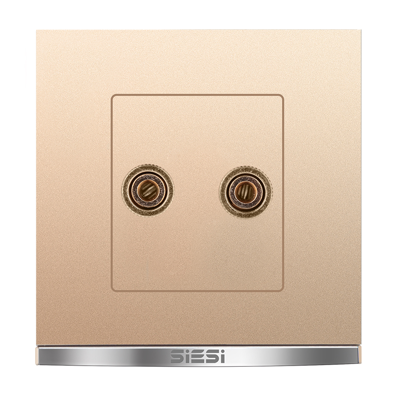 一位两孔音响-V9玫瑰金-PA视讯照明官网