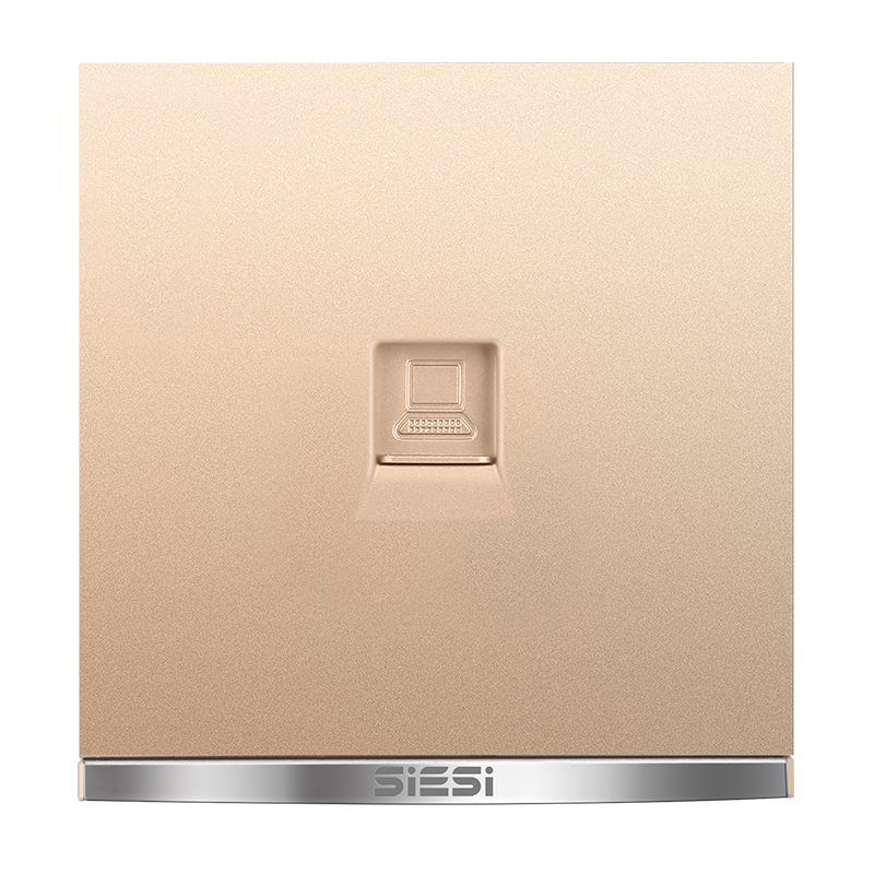 一位电脑插座-V9玫瑰金-PA视讯照明官网