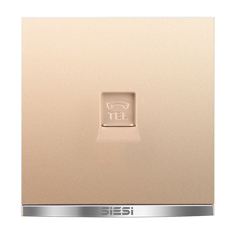 一位电话插座-V9玫瑰金-PA视讯照明官网