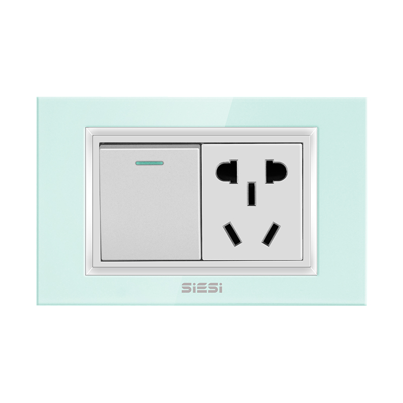 一开五孔（玉绿色）-Q2系列-PA视讯照明官网