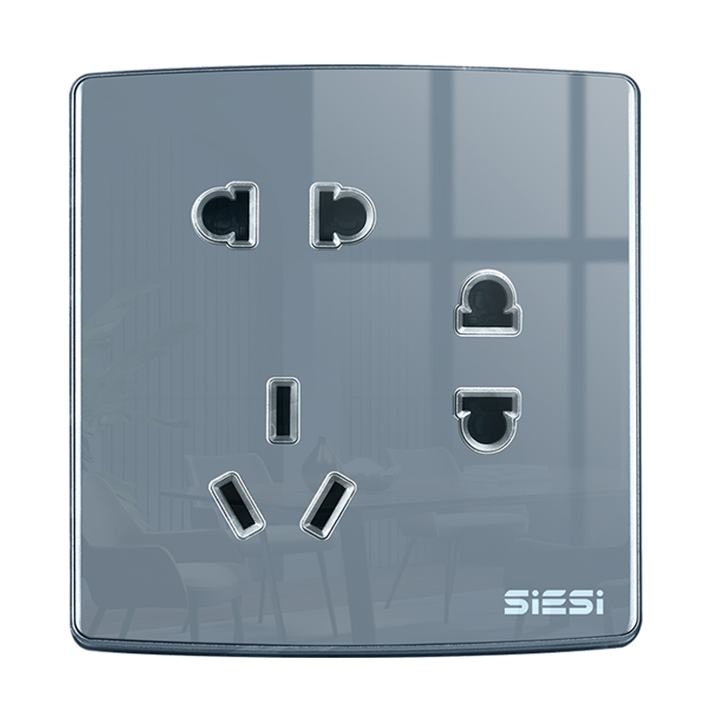 10A 二二三级插座-V20玻璃系列-PA视讯照明官网